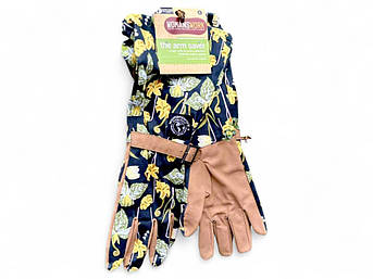 Рукавиці садові Womanswork з довгим манжетом та ременем зап`ястя, бавовна, штучна замшева шкіра, розмір L/9, фото 1