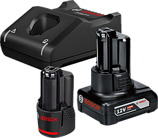 Комплект акумуляторів Li-ion BOSCHPRO GBA 12V, 2 А/г + 4 А/г та зарядка AL 12V-40 (1600A01NC9)