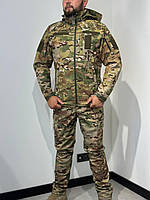 Тактичний костюм Multicam Softshell на флісі, чоловіча військова форма демісезон, армійський комплект