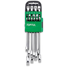 Набір ключів комбінованих з тріскачкою TOPTULPRO 8-19мм 10 од. на холдере GSCQ1001