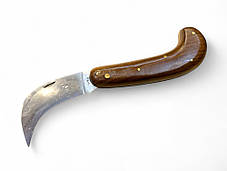 Ніж садовий великий, лезо 83 мм вуглецева сталь, руків`я горіх 12.5 см, 61HRC TINA, арт.635/12.5