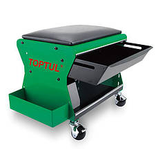 Стілець для автосервісу підкатний TOPTULPRO 350х260х240мм 3 полиці JCA-350B