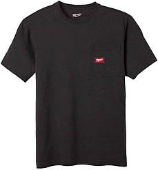 Футболка MilwaukeePRO WTSSBL-XXL, з карманом та коротким рукавом, чорна, (розмір XXL)