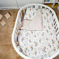 Комплект змінної постільної білизни в ліжечко дитячий Bimbo "Лисянок" 90 х 110 см Ранфорс (44571)