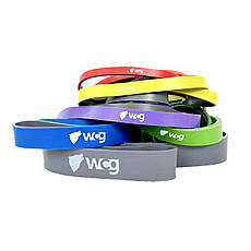 Резинки для тренувань WCGPRO, комплект 6 шт, двоколірні, еластичні, фото 2