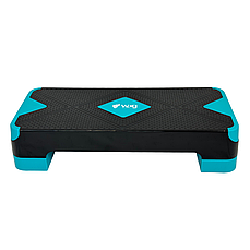 Степ-платформа WCGPRO YogaStep 2-ступенева, чорна, з антиковзким покриттям