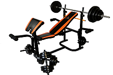 Універсальна лавка для жиму WCGPRO 0020 з партою Скотта та набором 60 кг