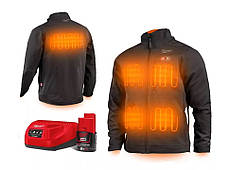 Куртка з підігрівом розмір "XXL" M12 MilwaukeePRO HJBL5-0 чорна (+зар.пр., 1 акум.Х 2Аг)