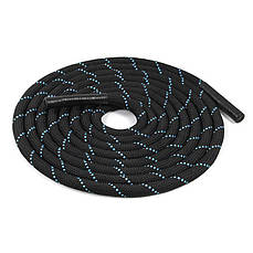 Кросфіт канат Battle Rope WCGPRO 6м, чорний, міцний матеріал