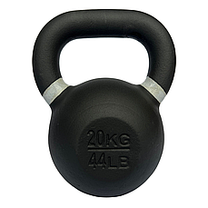 Чавунна гиря WCGPRO 20 кг для силових тренувань, чорна