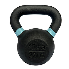 Чавунна гиря WCGPRO 10 кг для силових тренувань, чорна