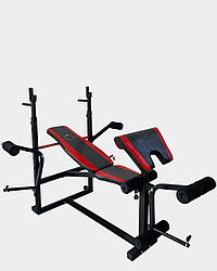 Універсальна лавка для жиму WCGPRO 0070 з брусами та приставкою скотта