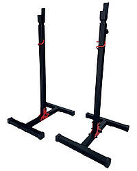 Регульовані стійки під штангу WCGPRO RG-300, чорні, металеві, для тренувань