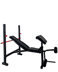 Лавка для штанги WCGPRO DS 1500 з приставкою Скотта, чорна