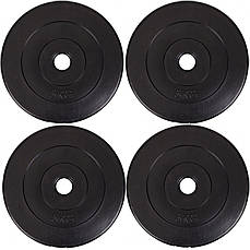 Брендові диски для штанги 4x5 кг, чорні, з міцного металу