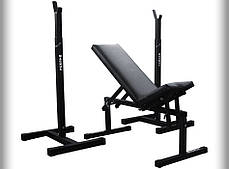 Стійки під штангу WCGPRO 001, регульовані, чорні, металеві, для тренувань