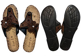 Жіночі шльопанці через палець з прес шкіри розпродаж Туреччина