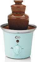 Шоколадний фонтан Bestron, 3 яруси, маленький шоколадний фонтан з функцією збереження тепла, 60 Вт, колір: м'ятний