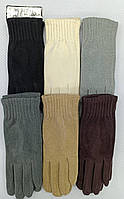 Жіночі кольорові рукавички бархат-пальто/фліс (гуртом)
