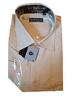Сорочка чоловіча комір 43 ріст 182/188 бежевого кольору розпродаж Туреччина Di Roberto