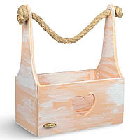 Дерев яний декоративний ящик з ручкою 25*20*11 см