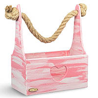 Дерев яний декоративний ящик з ручкою 25*20*11 см