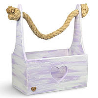 Дерев яний декоративний ящик з ручкою 25*20*11 см