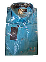 Сорочка чоловіча комір 38 розмір 46-48 синього кольору розпродаж Туреччина Sigmen