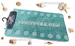 Набір із 2 килимків у ванну  Banyolin 80х50 і 40х50 см. ментоловий колір