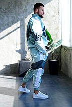 Осінній зелений спортивний костюм з плащівки кофта штани, фото 2