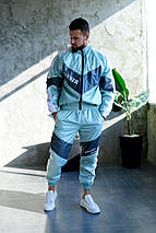 Осінній зелений спортивний костюм з плащівки кофта штани, фото 5