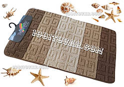 Набір із 2 килимків у ванну Banyolin 100х60 і 50х60 см. бежево - коричневий колір