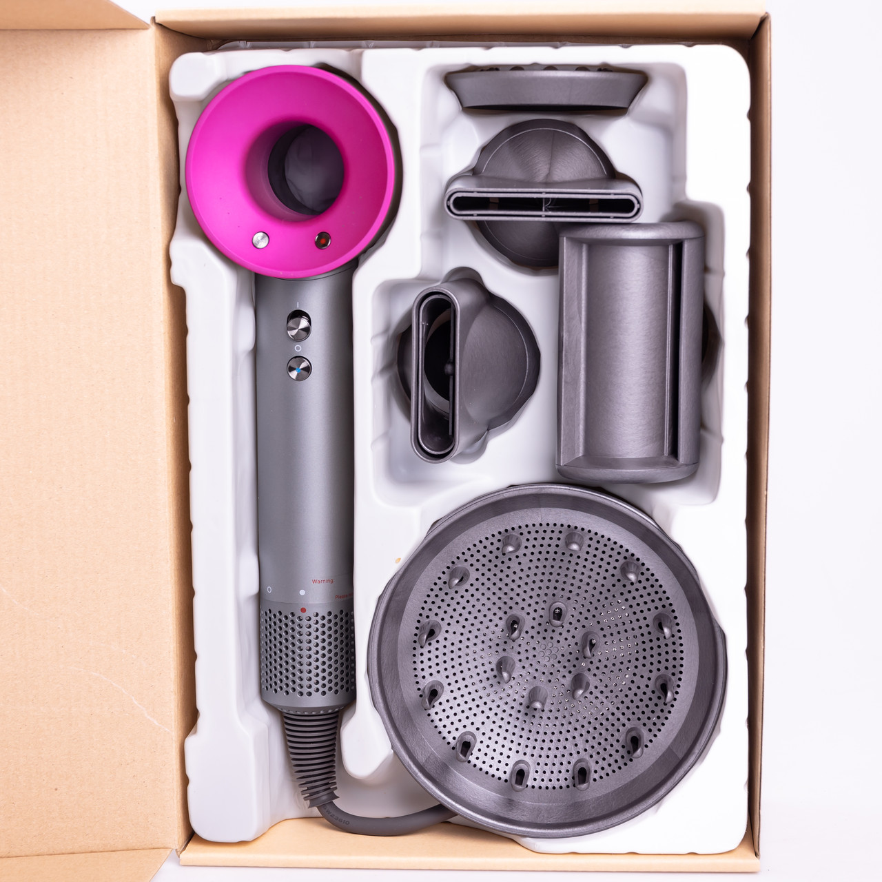 Фен стайлер для волосся 5 в 1 Supersonic Premium 1600Вт 5 насадок 3 режими швидкості з іонізацією Рожевий PH770P, фото 1