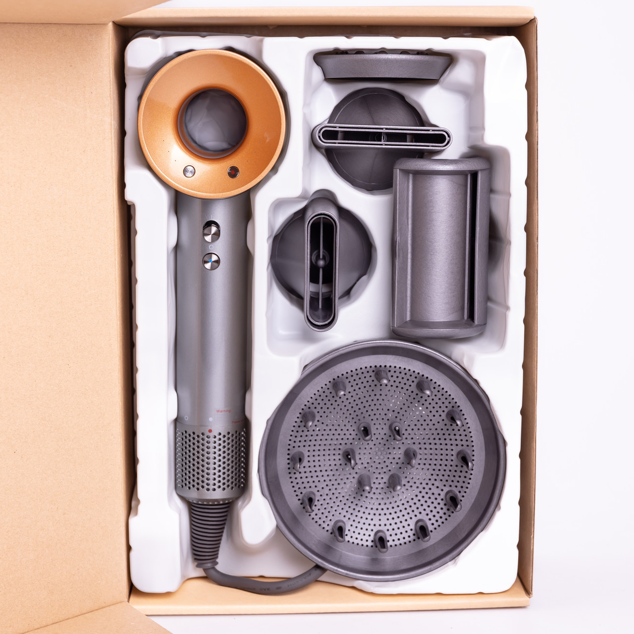 Фен стайлер для волосся 5 в 1 Supersonic Premium 1600 Вт 5 насадок 3 режими швидкості Золотий PH770GGOLD, фото 1