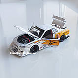 Металева машинка Nissan Skyline GT-R R34 1:24 Колекційна модель Авто Експерт з дверями, що відкриваються, фото 6