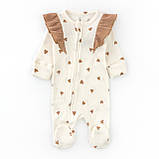 Чоловічок для дівчинки на блискавці з пов'язкою Coffee hearts, фото 2