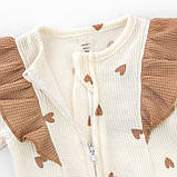 Чоловічок для дівчинки на блискавці з пов'язкою Coffee hearts, фото 4