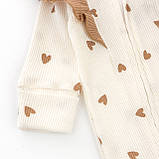 Чоловічок для дівчинки на блискавці з пов'язкою Coffee hearts, фото 5