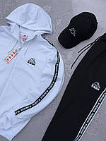 Набір KPP білий худі штани кепка спортивний стиль модний одяг для активного відпочинку BUV