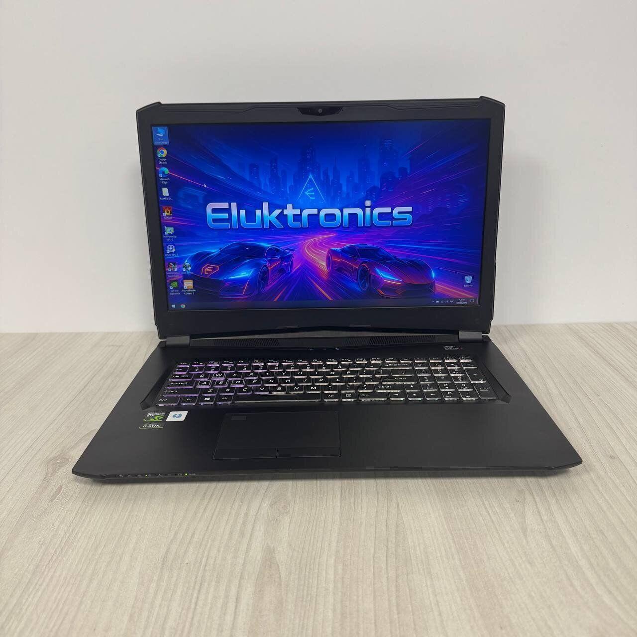 Б/в Ігровий ноутбук eluktronics 17 pa17 HP 6 17.3" 2560x1440| i7-7700HQ| 16GB RAM| 240GB SSD NVMe| GTX 1070 8GB