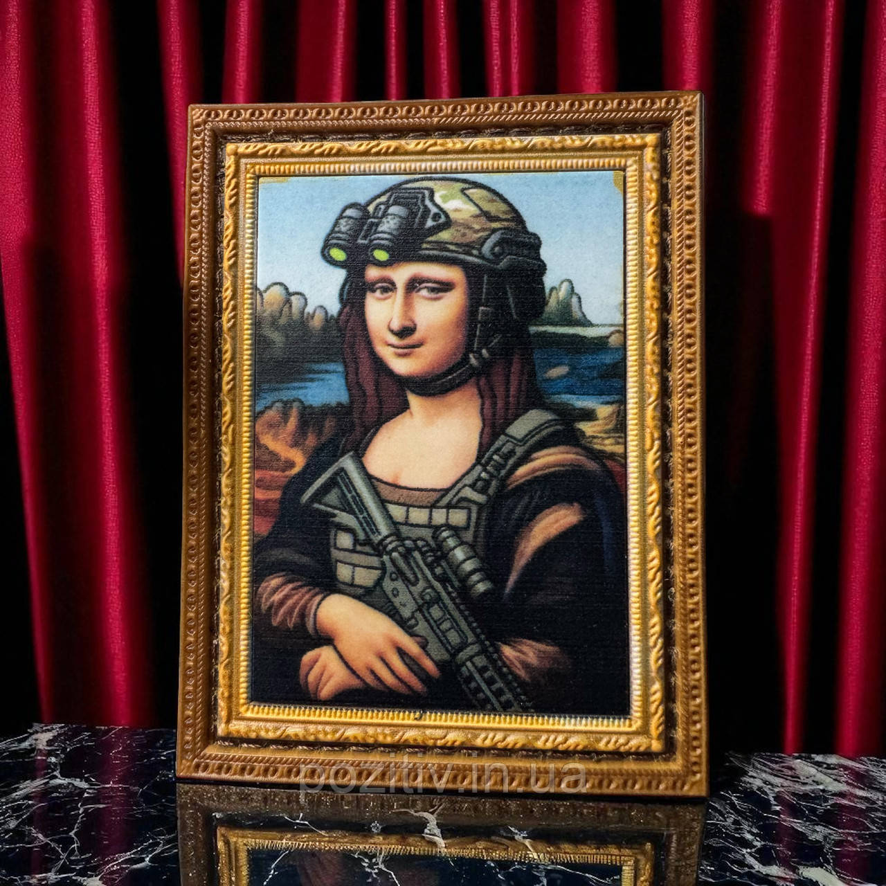 ПВХ шеврон-патч «Мона Ліза Оператор» на липучці Velcro — оригінальний PVC патч для екіпірування, рюкзак, фото 1