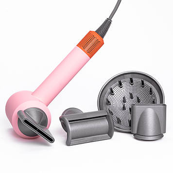 Фен стайлер для волосся 5 в 1 Supersonic Premium 1600 Вт 5 насадок 3 режими швидкості Рожевий PH770PBL