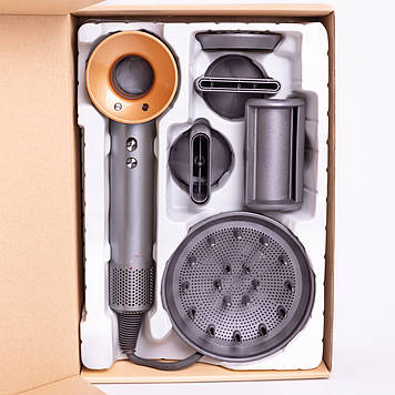 Фен стайлер для волосся 5 в 1 Supersonic Premium 1600 Вт 5 насадок 3 режими швидкості Золотий PH770GGOLD