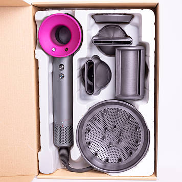 Фен стайлер для волосся 5 в 1 Supersonic Premium 1600Вт 5 насадок 3 режими швидкості з іонізацією Рожевий PH770P