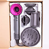 Фен стайлер для волосся 5 в 1 Supersonic Premium 1600Вт 5 насадок 3 режими швидкості з іонізацією Рожевий PH770P