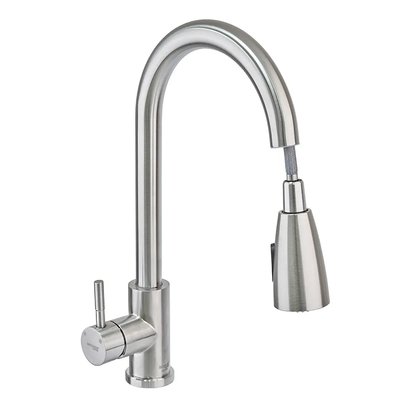 Кухонний змішувач з висувною лійкою Mixxus SUS 014-B (SS0023)