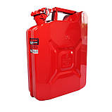 Каністра вертикальна 10л. червона металева, фото 2