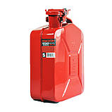 Каністра вертикальна 5л. червона металева, фото 3