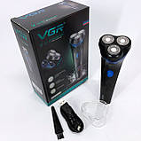 Електробритва VGR V-314, Бритва для вологого видалення волосся, Бритва для сухого гоління IR-79, фото 7