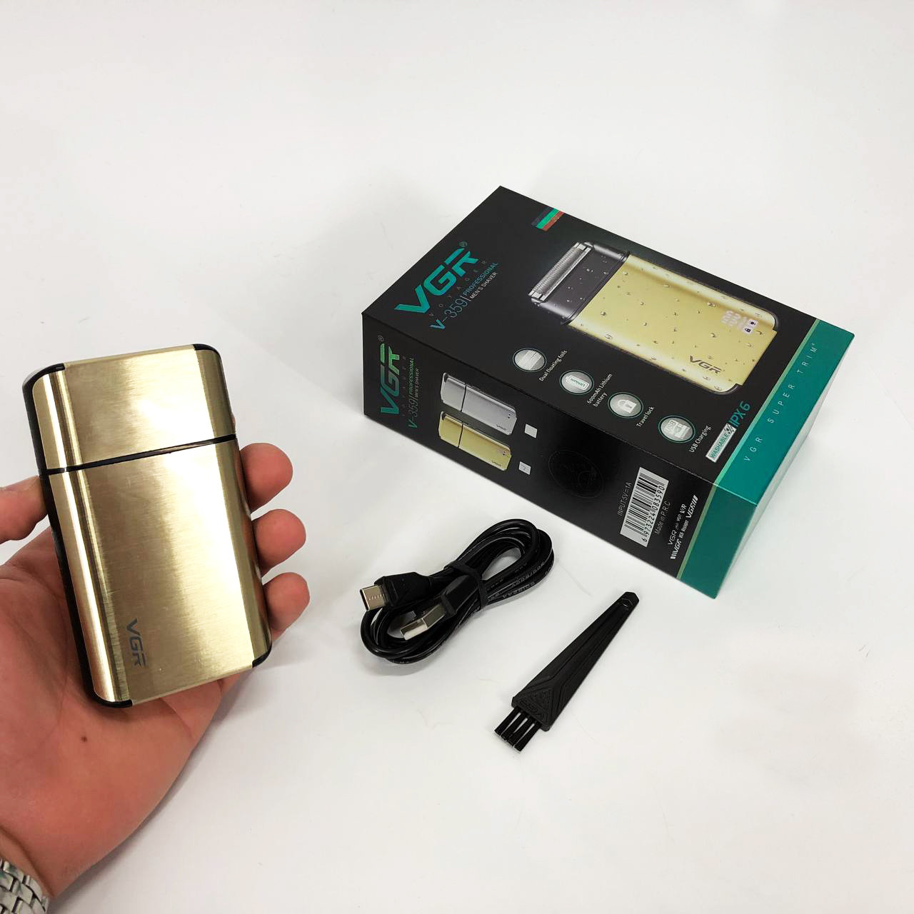 Електробритва для стрижки бороди і волосся VGR V-359, Тример для бороди, Професійна елетробритва UT-54, фото 1